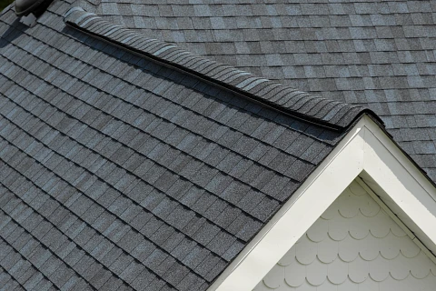 Newly installed asphalt shingles on a residential roof, showcasing durable materials and expert craftsmanship for East Tennessee weather.
